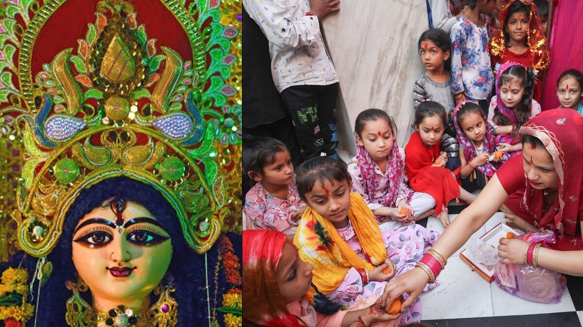 शारदीय नवरात्र की अष्टमी नवमी पर होता है कन्या पूजन (Photo: PTI)