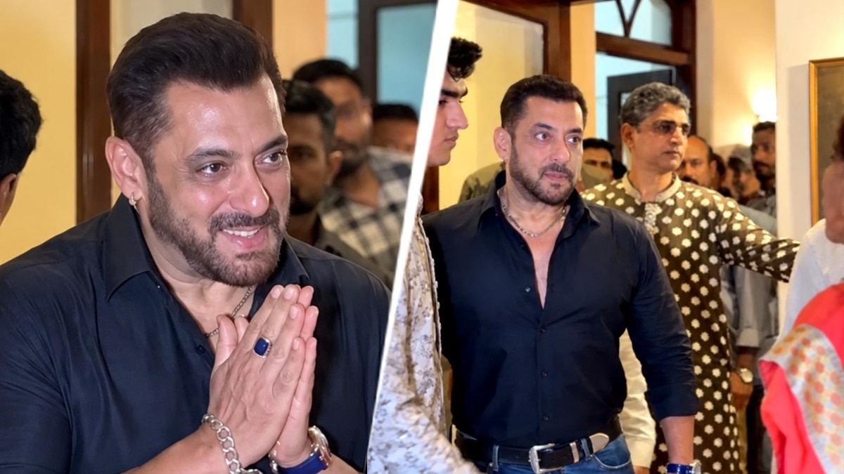 शाइना एन सी की बेटी की सगाई में पहुंचे सलमान खान (Photo: Screengrab)