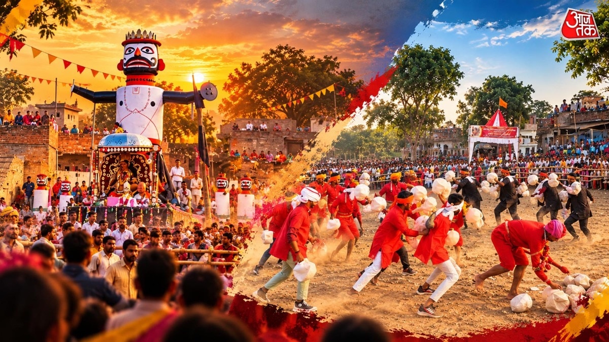 Plastic Cups Replace Swords in Unique Ram-Ravan War Tradition in Kaushambi
