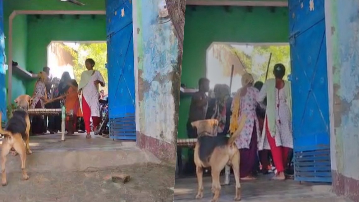 बागपत में महिलाओं के बीच लड़ाई (Photo- Screengrab)