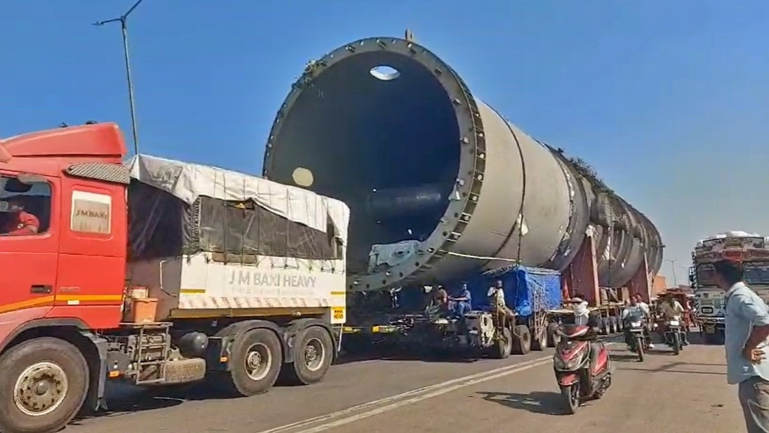 A 200-tonne machine that arrived from Belgium (Photo- ITG)