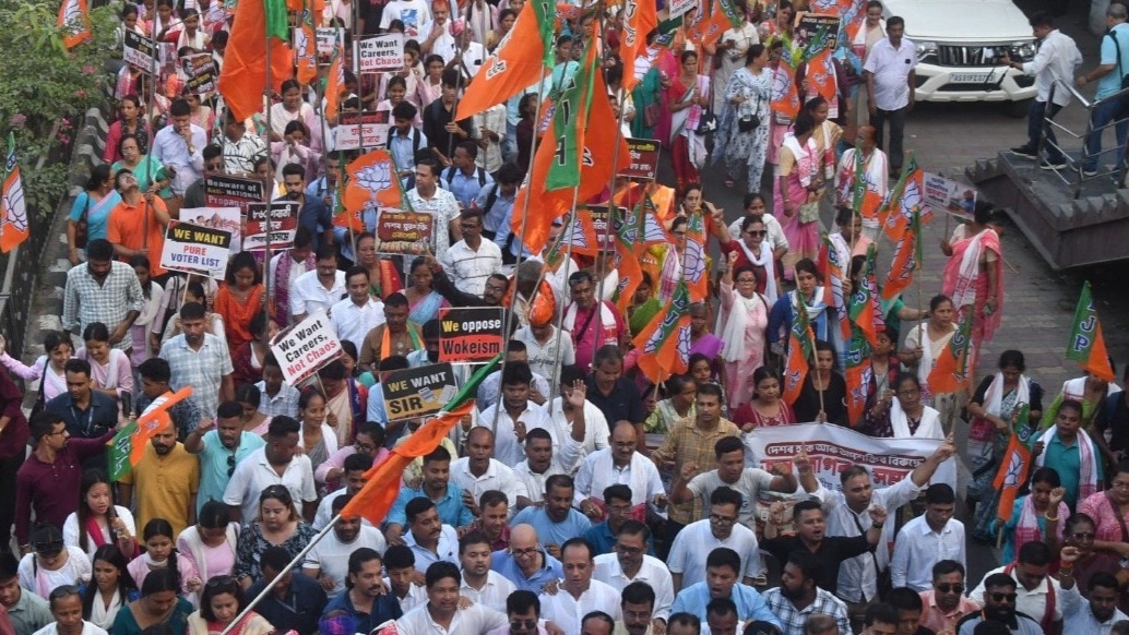 बीजेपी ने 'लोकतंत्र बचाओ, अराजकता हटाओ' कैंपेन शुरू किया है. (Photo- BJP)