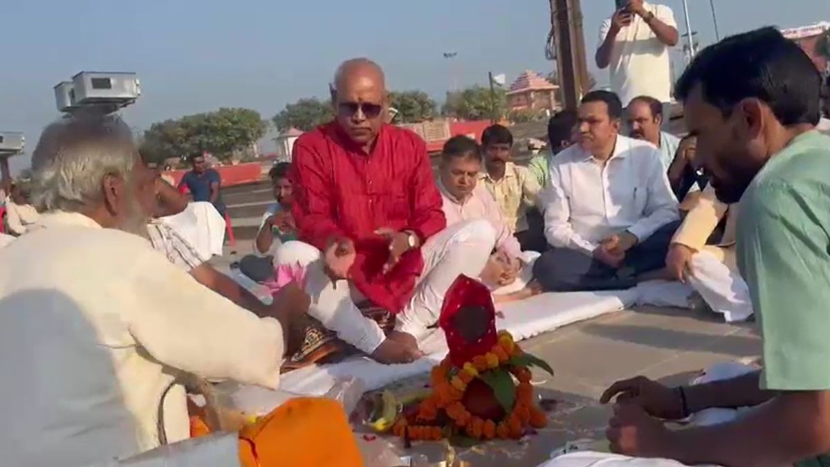 अयोध्या में किया गया पूजन. (Photo: Screengrab)