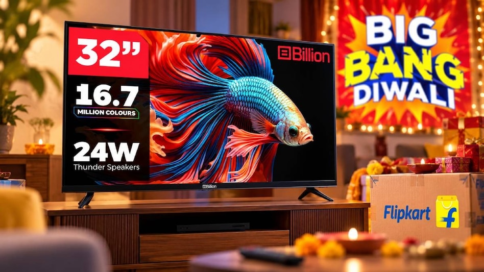 On Flipkart sale, 32-inch Billion LED TV available for less than 8000 rupees with 60% discount