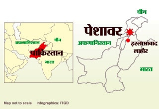 पेशावर का मानचित्र