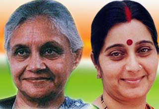 शीला दीक्षित और सुषमा स्‍वराज