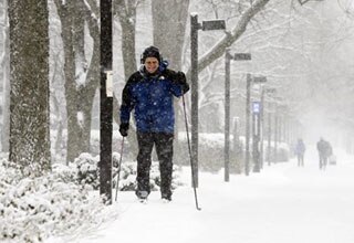 शिकागो में बर्फबारी