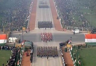 राजपथ का विहंगम दृश्य