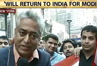 मैडिसन स्क्वॉयर में राजदीप सरदेसाई