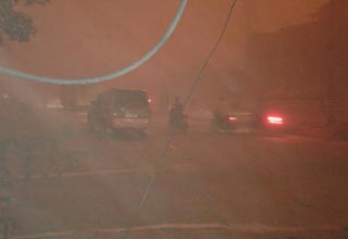 जैसलमेर में चली धूल भरी आंधी