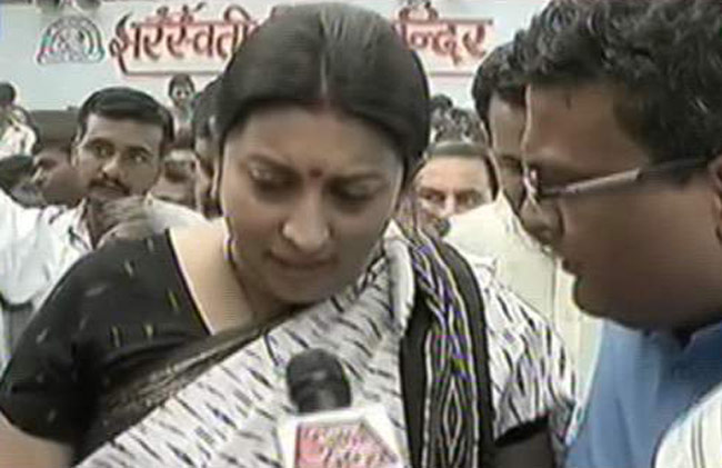 राहुल अमेठी में किसानों के लिए नहीं बिजनेस हाउस के लिए बोले: स्मृति ईरानी