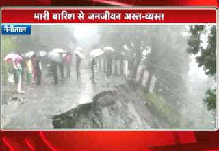 नैनीताल में मूसलाधार बारिश
