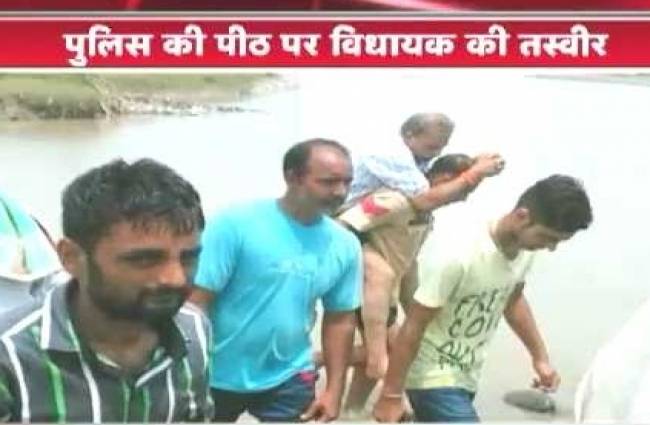 पुलिस की पीठ पर बीजेपी विधायक