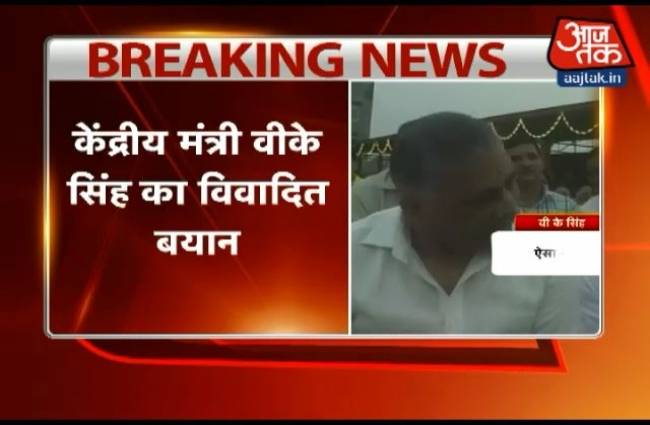 कोई कुत्ते को भी पत्थर मारे तो सरकार जिम्मेदार नहीं: वीके सिंह