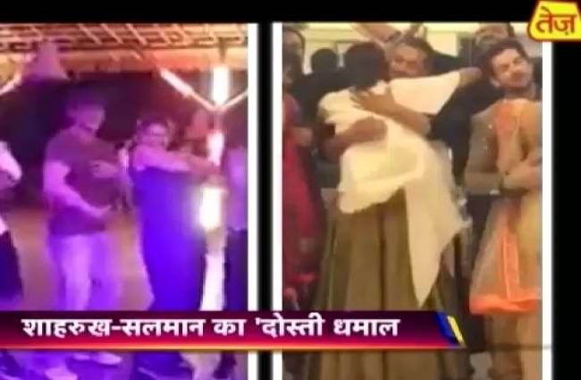 एक दूसरे की धुनों पर जमकर थिरके सलमान-शाहरुख