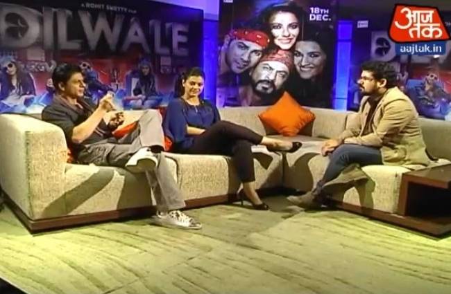 आजतक पर शाहरूख-काजोल