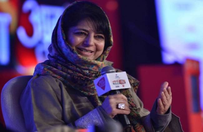 जम्मू-कश्मीर पीपुल्स डेमोक्रेटिक पार्टी की अध्यक्षा महबूबा मुफ्ती सईद