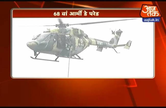 आर्मी दिवस परेड में सेना के जांबाजों ने दिखाया करतब