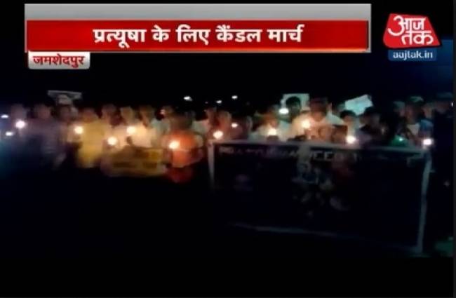 प्रत्यूषा को न्याय दिलाने के लिए निकाला कैंडल मार्च