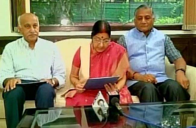 PAK का कश्मीर पर कब्जे का सपना पूरा नहीं होगा: सुषमा