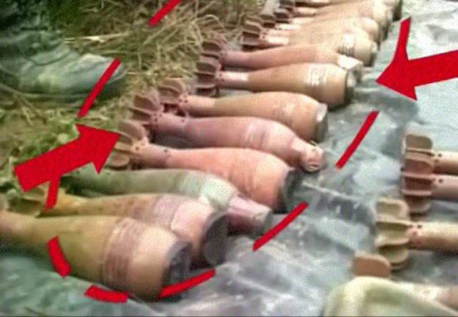 घाटी से मिला हथियारों का जखीरा