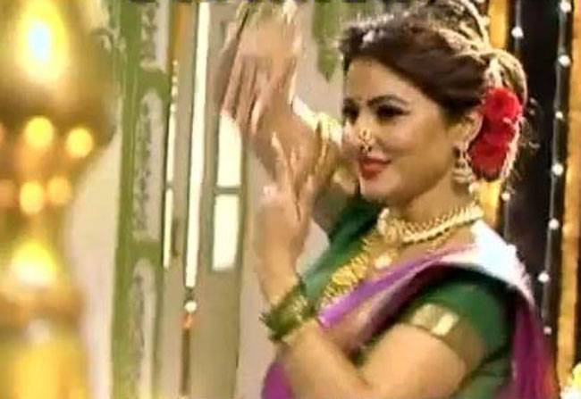 मराठी लुक में अक्षरा ने लगाए ठुमके