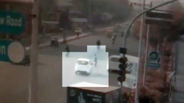 देखिए सड़क हादसे का खौफनाक मंज़र