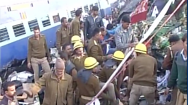 कानपुर के पास रेल हादसा