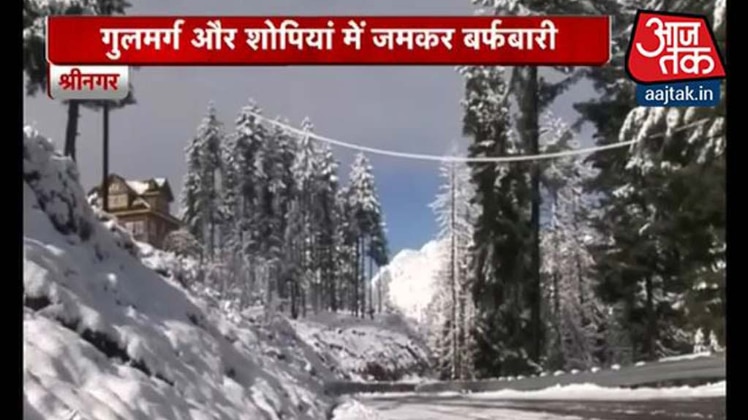 कश्मीर में बर्फबारी