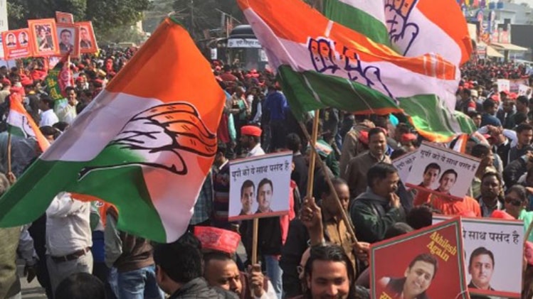 सपा-कांग्रेस रोड शो