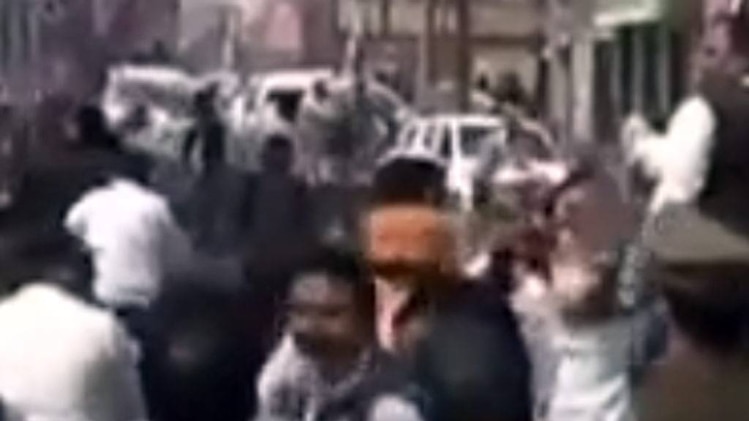 अमित शाह की रैली में हंगामा