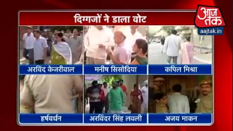 दिल्ली के बड़े नेताओं ने डाले अपने-अपने वोट