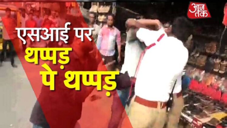 शराबियों का पुलिस से झगड़ना