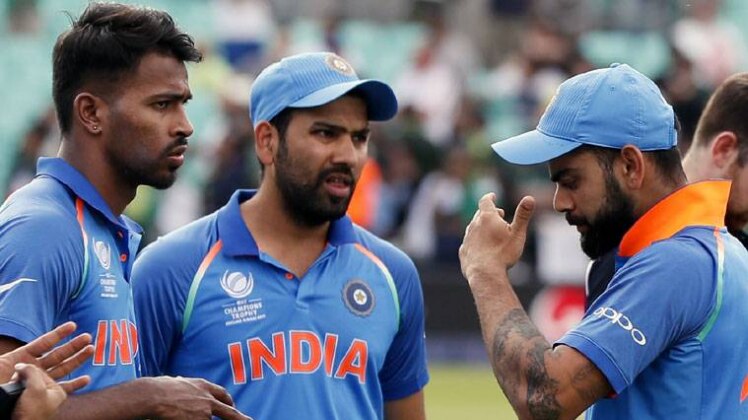 विराट कोहली, रोहित शर्मा और हार्दिक पंड्या