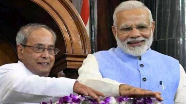 राष्ट्रपति प्रणब मुखर्जी और प्रधानमंत्री नरेंद्र मोदी