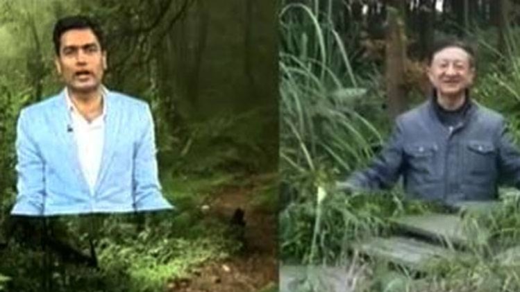 आजतक स्टूडियो में चीन के दावे की पड़ताल