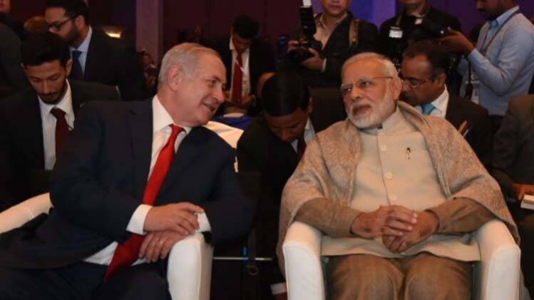 इजरायली प्रधानमंत्री बेंजामिन नेतन्याहू और भारत के पीएम मोदी