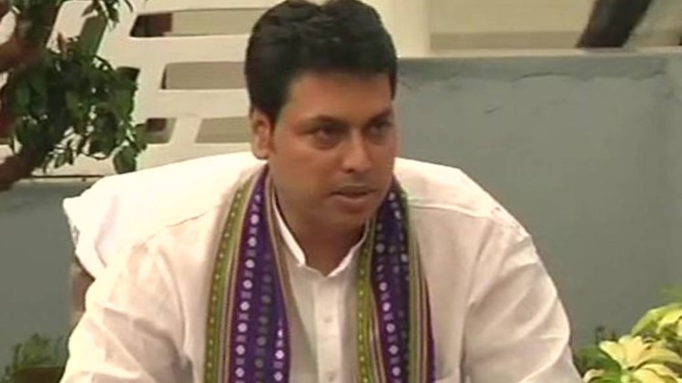 त्रिपुरा के मुख्यमंत्री बिप्लब कुमार देब