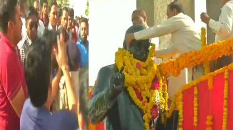 अहमदाबाद में बीजेपी नेता का विरोध