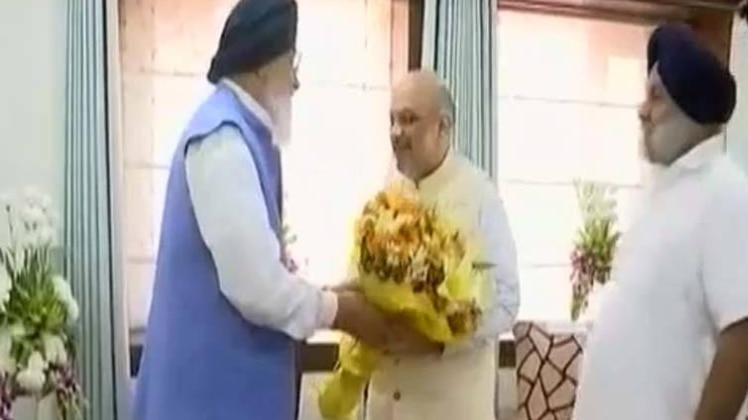 आजतक पंजाब: अमित शाह ने प्रकाश सिंह बादल से की मुलाकात