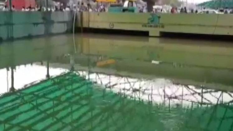 गुरुग्राम: बारिश से हीरो होंडा चौक पर बने अंडरपास में भरा पानी