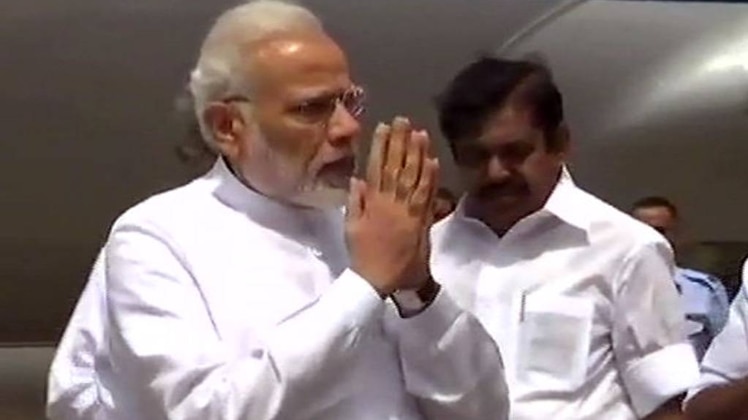 पीएम मोदी चेन्नई पहुंचे
