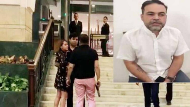 वायरल वीडियो से लिया गया स्क्रीन शॉट (इनसेट में आशीष पांडे)