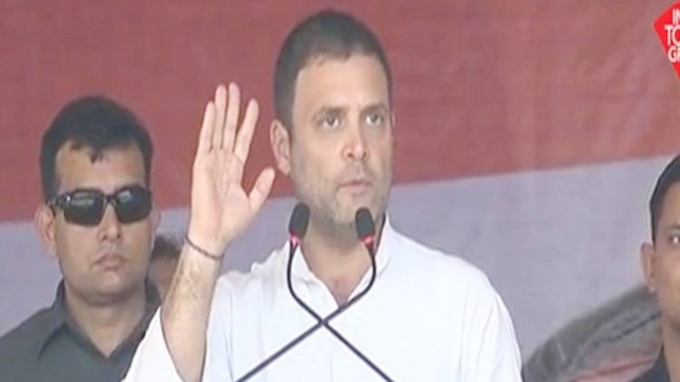 किसान हुंकार रैली में राहुल गांधी