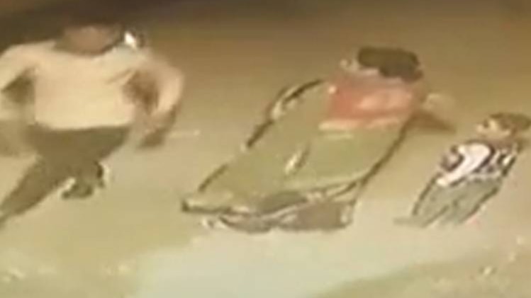 महिला के साथ लूट की वारदात (वीडियो ग्रैब)