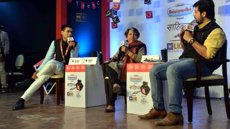 साहित्य आजतक में अलिंद माहेश्वरी, मीरा जोहरी