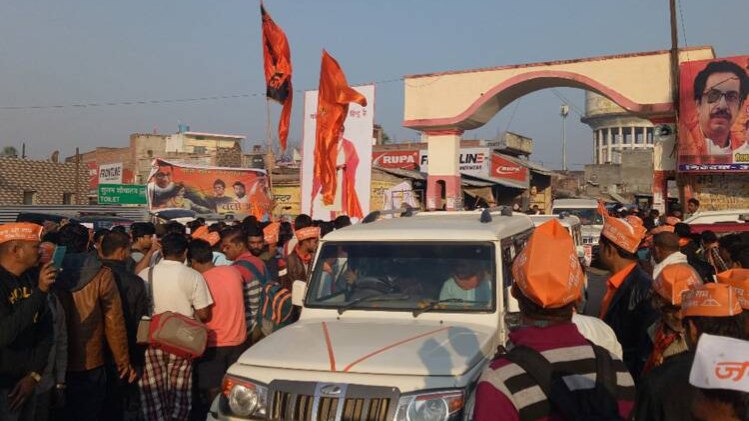 आयोध्या में शिवसैनिक (तस्वीर- Harish Kandpal)