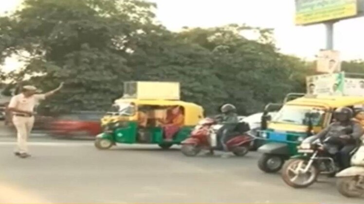 गुरुग्राम में ट्रैफिक पर सख्ती