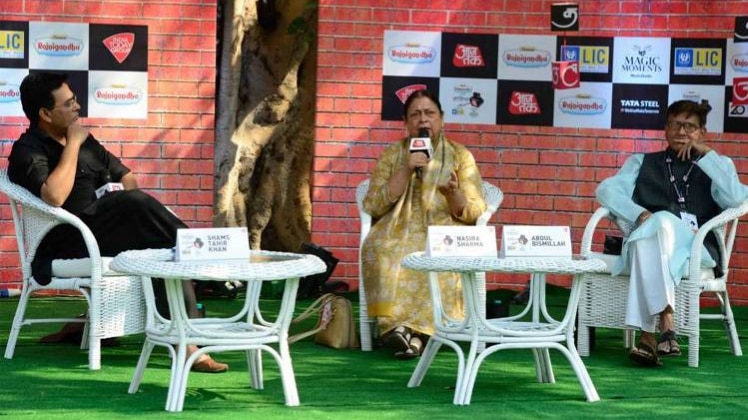 साहित्य आजतक में नासिरा शर्मा और अब्दुल विस्मिल्ला