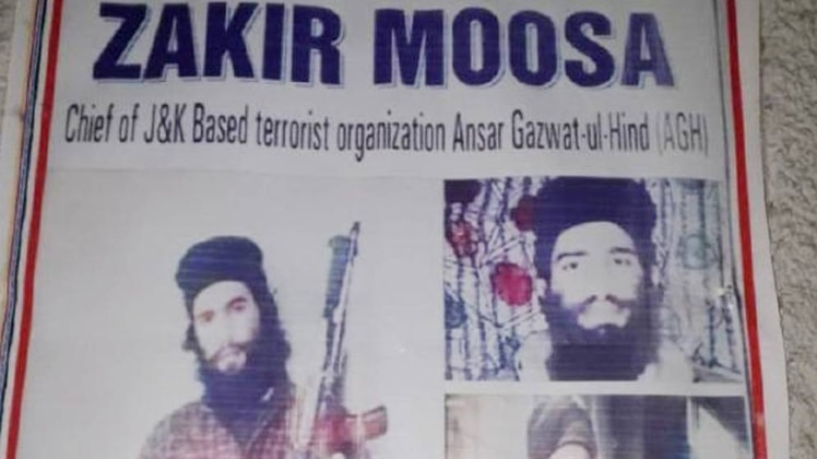 पंजाब में आतंकी जाकिर मूसा का पोस्टर